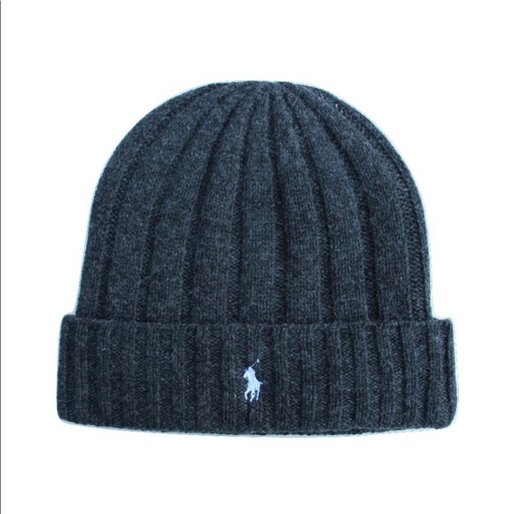 POLO RALPH LAUREN BEANIE HAT WHITE PONY - LAST ONE